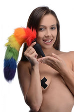 Load image into Gallery viewer, Tailz Rainbow Tail Silicone Butt Plug
