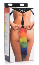 Load image into Gallery viewer, Tailz Rainbow Tail Silicone Butt Plug
