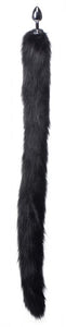 Tailz Extra Long Midnight Mink Tail Metal Anal Plug