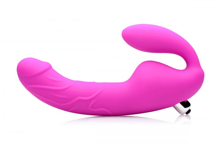 Strap U Royal Rider Vibrating Strapless Strap On Dildo