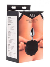 Load image into Gallery viewer, Tailz Oynx Bunny Tail Anal Plug Black
