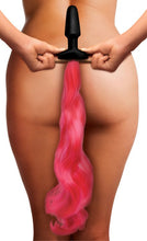 Load image into Gallery viewer, Tailz Hot Pink Pony Tail Anal Plug
