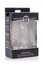 Load image into Gallery viewer, Master Series Peephole Clear Hollow Anal Plug
