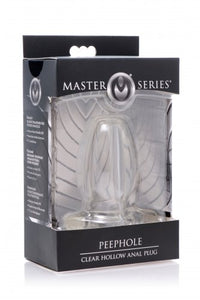 Master Series Peephole Clear Hollow Anal Plug