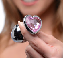 Load image into Gallery viewer, Booty Sparks Pink Heart Gem Anal Plug Set
