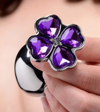 Load image into Gallery viewer, Booty Sparks Violet Flower Gem Anal Plug Set
