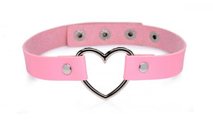 Master Series Dark Heart Chrome Heart Pink Choker