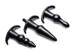 Frisky Thrill Trio Anal Plug Set Black