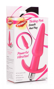 Frisky Thrilling Pink Smooth Vibrating Anal Plug