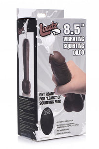 Loadz 8.5in Vibrating Dildo Squirting Dark