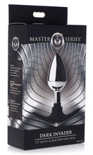 Load image into Gallery viewer, Master Series Dark Invader Metal &amp; Silicone Anal Plug Medium
