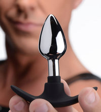 Load image into Gallery viewer, Master Series Dark Invader Metal &amp; Silicone Anal Plug Small
