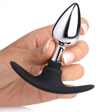 Load image into Gallery viewer, Master Series Dark Invader Metal &amp; Silicone Anal Plug Small
