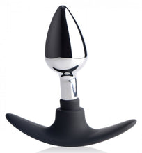 Load image into Gallery viewer, Master Series Dark Invader Metal &amp; Silicone Anal Plug Small
