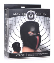 Load image into Gallery viewer, Master Series Scorpion Hood Blindfold &amp; Face Mask Neoprene
