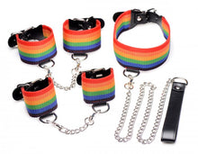 Load image into Gallery viewer, Master Series Kinky Pride Rainbow Bondage Set
