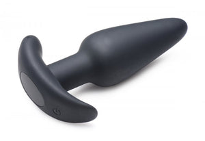 Bang! 21x Vibrating Silicone Butt Plug W/ Remote Black