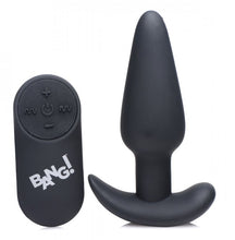 Load image into Gallery viewer, Bang! 21x Vibrating Silicone Butt Plug W/ Remote Black
