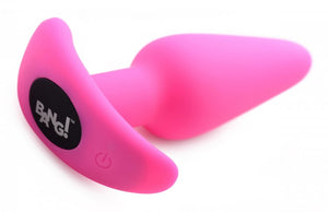 Bang! 21x Vibrating Silicone Butt Plug W/ Remote Pink