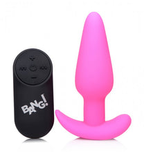 Load image into Gallery viewer, Bang! 21x Vibrating Silicone Butt Plug W/ Remote Pink
