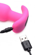 Load image into Gallery viewer, Bang! 21x Vibrating Silicone Butt Plug W/ Remote Pink
