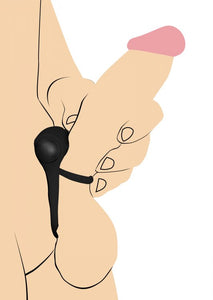 Bang! Silicone Cock Ring & Bullet W/ Remote Black