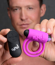 Load image into Gallery viewer, Bang! Silicone Cock Ring &amp; Bullet W/ Remote Purple
