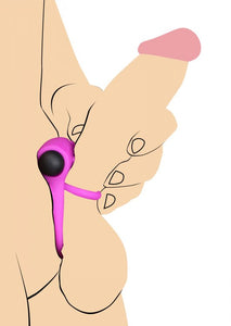 Bang! Silicone Cock Ring & Bullet W/ Remote Purple