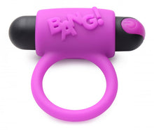 Load image into Gallery viewer, Bang! Couples Love Ring Finger Vibe Bullet &amp; Blindfold Kit Purple
