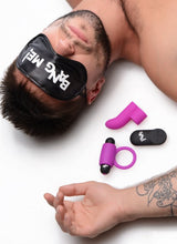 Load image into Gallery viewer, Bang! Couples Love Ring Finger Vibe Bullet &amp; Blindfold Kit Purple
