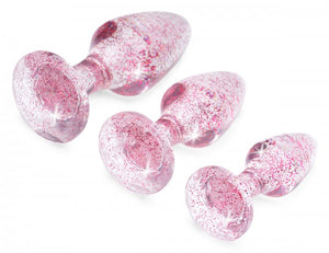 Booty Sparks Glitter Gem Anal Plug Set Pink