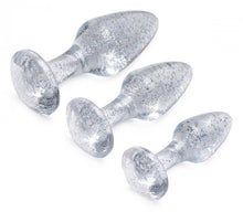 Load image into Gallery viewer, Booty Sparks Glitter Gem Anal Plug Set Silver
