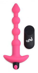 Bang! Vibrating Silicone Anal Beads & Remote Pink