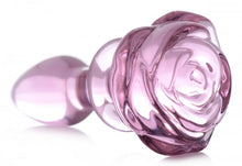 Load image into Gallery viewer, Booty Sparks Pink Rose Glass Small Anal Plug
