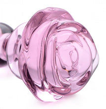 Load image into Gallery viewer, Booty Sparks Pink Rose Glass Small Anal Plug
