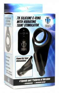 Trinity 4 Men 7x Silicone C- Ring W/ Taint Stimulator