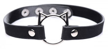 Load image into Gallery viewer, Master Series Kinky Kitty Ring Slim Choker Black
