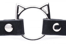 Load image into Gallery viewer, Master Series Kinky Kitty Ring Slim Choker Black
