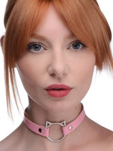 Load image into Gallery viewer, Master Series Kinky Kitty Ring Slim Choker Pink
