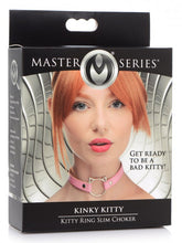 Load image into Gallery viewer, Master Series Kinky Kitty Ring Slim Choker Pink
