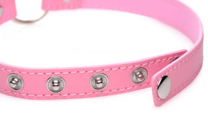 Master Series Kinky Kitty Ring Slim Choker Pink