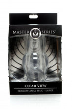 Load image into Gallery viewer, Master Series Clear View Hollow Anal Plug Large
