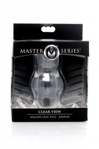 Master Series Clear View Hollow Anal Plug Medium