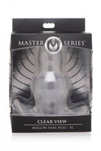 Load image into Gallery viewer, Master Series Clear View Hollow Anal Plug Xl
