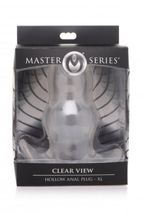 Master Series Clear View Hollow Anal Plug Xl