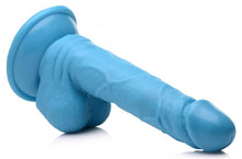 Load image into Gallery viewer, Pop 6.5in Dildo W/ Balls Blue
