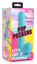 Load image into Gallery viewer, Pop 6.5in Dildo W/ Balls Blue
