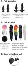 Load image into Gallery viewer, Tailz Snap On Silicone Anal Plug &amp; 3 Interchangeable Tails
