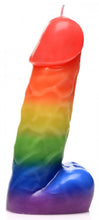 Load image into Gallery viewer, Master Series Pride Pecker Rainbow Drip Candle
