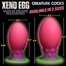 Load image into Gallery viewer, Creature Cocks Xeno Xl Egg Glow In The Dark Silicone Egg
